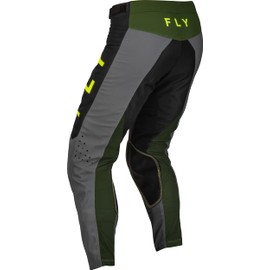 Fly Racing 2023 Adult Kinetic Jet Pants (Black/Olive Green/Hi-Vis, 36)