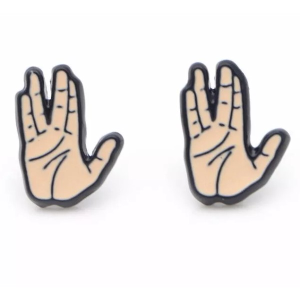 Generic Star Trek Spock Live Long & Prosper ENAMEL STUD