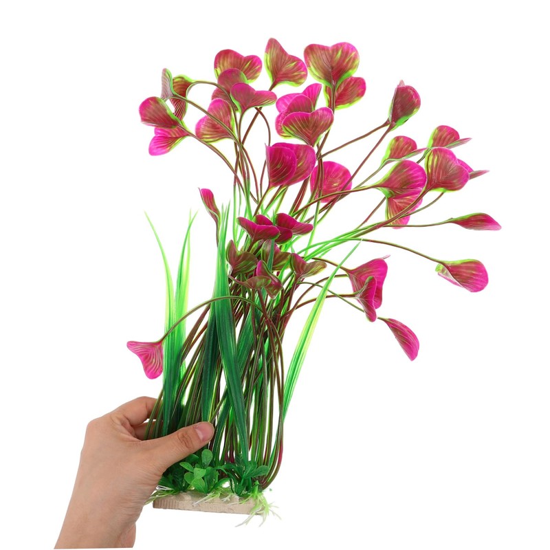 CORHAD Artificial Aquarium Plants 2 Pack Natural-Looking Fish Tank Decor