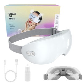 KUIRUNRX KUIRUNRX? Steam Eye Mask, Heated Eye Masks, USB Electric Eye Heating Pad, Micron-sized atomisation, Relieves dark circles, dryness and fatigue under the eyes (White)
