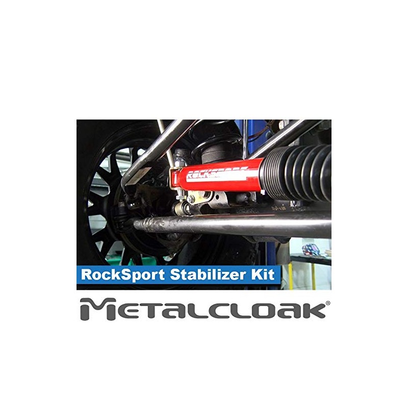 Rocksport RED Steering Stabilizer Kit by MetalCloak, For JK Wrangler,