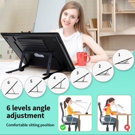 A3 Light Pad - Rechargeable Diamond Painting Light Board with Stand, 3 Colours Stepless Dimmable 6 Levels Brightness Tracing Light Box, Battery Powered Portable Light Pad for Weeding Vinyl Tracing