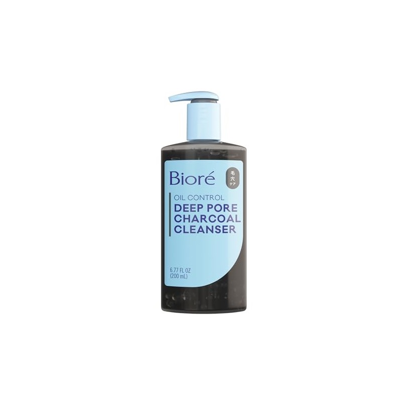 Biore Deep Pore Charcoal Cleanser Unisex for Cleanser 6.77 oz