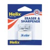 Helix Single Hole Sharpener and Eraser Set, Silver