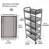 JANE EYRE 5-Tier Rolling Utility Storage Rack Cart on Wheels,