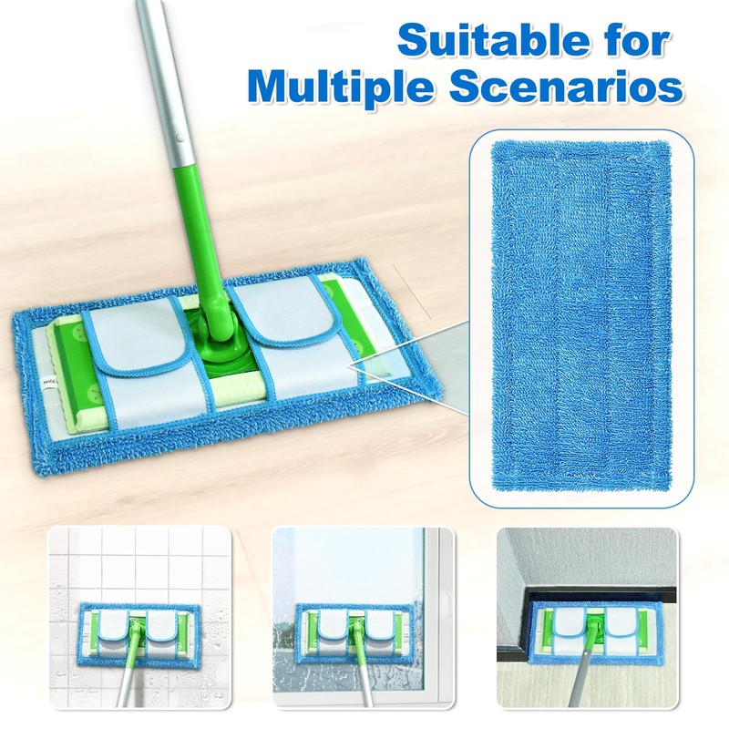 Mop Pads for Flash Speedmop, Microfiber Pads Refills Wet Dry