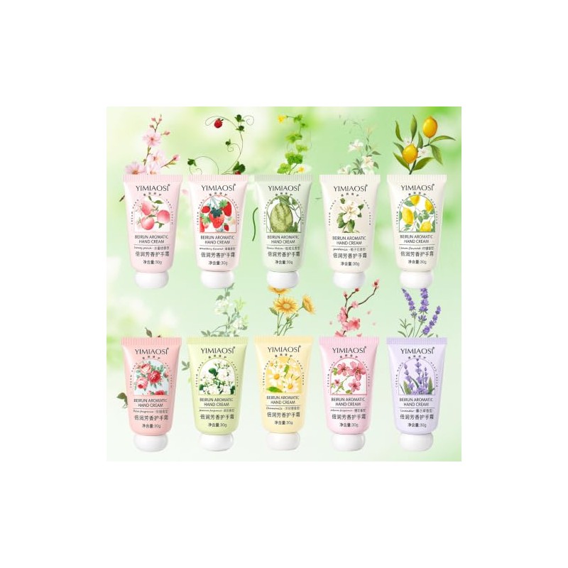 10PCS Crema de Manos Hidratante (Verde)