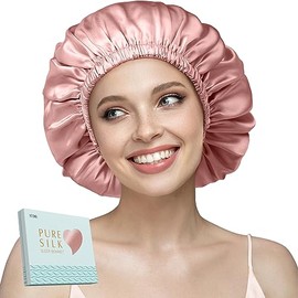 Yfong Gorro Seda Morera 100 Momme Dormir Mujer Está Hecho Diferencia Satén Natural Crea
