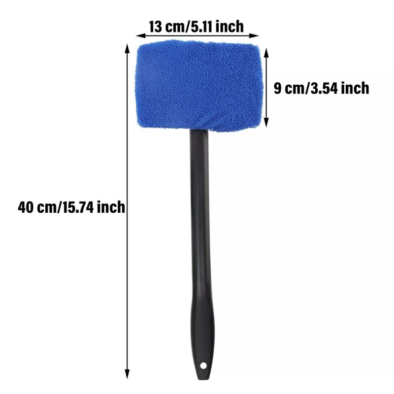 3X Window Windshield Cleaning Tool Wand Microfiber Car Wiper Cleaner