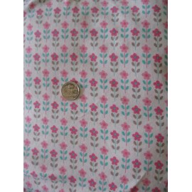 Unbranded BTY ~ Vintage Mult color floral Cotton T-shirt knit Fabric ~ new/old stock