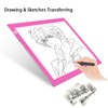 LitEnergy Portable A4 LED Copy Board Light Tracing Box, Pink