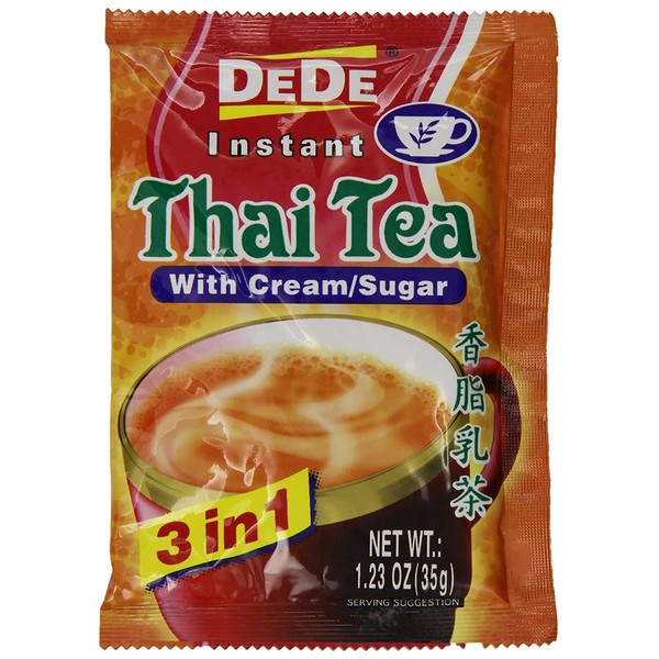 De De Instant Thai tea with Cream and Sugar, 1.23oz x 12pks