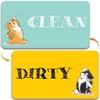 Dishwasher Magnet Clean Dirty Sign, Double Sided Strong Clean Dirty