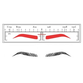 CHOOSE-IT Eyebrow Stencil Disposable Eyebrow Shaper Kit - 50PC Transparent Mapping Stickers Eyebrow Stencils For Microblading, PMU - Quick Makeup Peel & Stick Eyebrow Stencil Kit (#6)