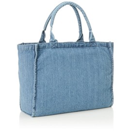 F Style F-SD010556-047 Daily Denim Tote Bag with Coat of Arms, blue