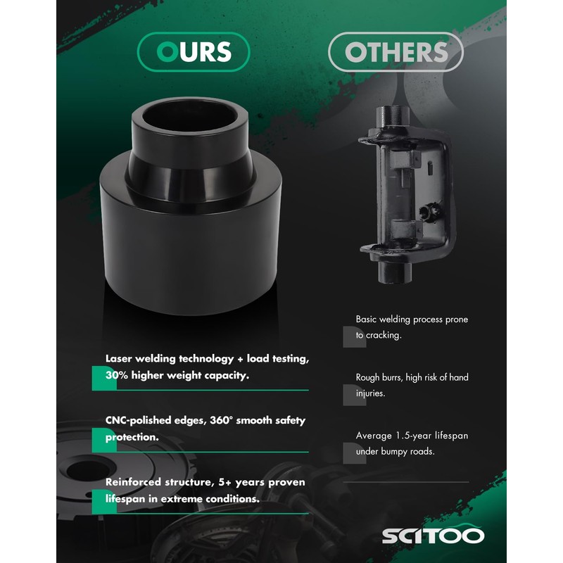 SCITOO 3" Front 3" Rear Leveling Lift Spring Spacer Kit