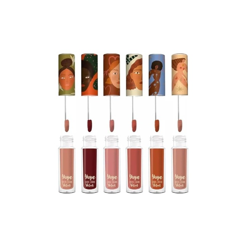 Set De 6 Labiales Velvet Yuya Larga Duración - Edición