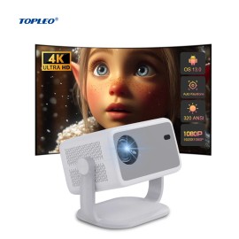 Topleo overhead projector outdoor home theater beam lcd android portable projectors led smart mini video 4k 1080p projectorcolor: Gray, accessories: Bag, plug: EU