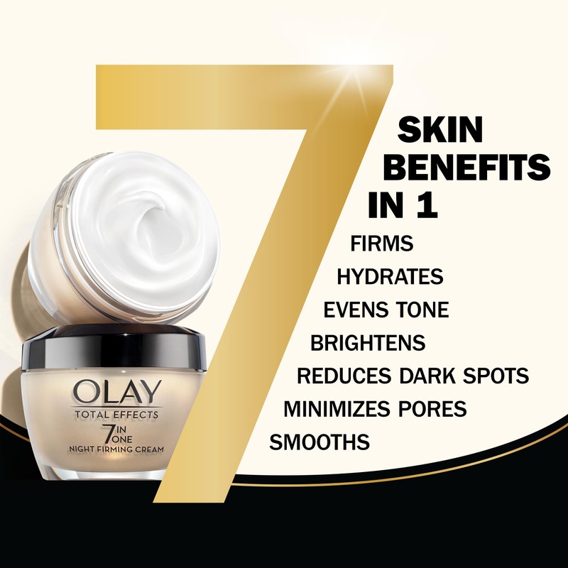 Olay Total Effects Night Firming Cream Face Moisturizer, 1.7 oz