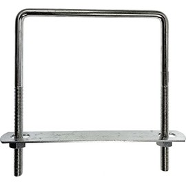 SWORDFISH 8242 Zinc Plated Square Type U Bolts (3/8"-16 X 6" X 7", Square), Pack of 2 Pieces