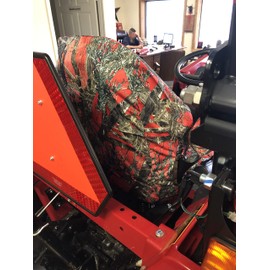 Durafit Seat Covers, Compatible with Mahindra Seat Covers for All Current Tractor Models with one Piece seat with armrests. Not for Suspension Seats. (MC2 RED) 1