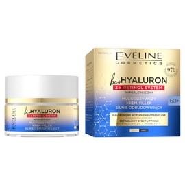 EVELINE COSMETICS Biohyaluron 3x Retinol Lifting-System Anti Aging Filler Verjüngend Creme 60+ PROXINE 3-LIFT 6in1 Vegane Formel 97% Natürliche Zusammensetzung 50ml