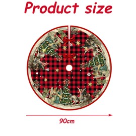 Christmas Tree Skirt for Christmas Holiday Home Easy to Use Xmas Tree Skirt Classic Circular Contour Tree Skirts Christmas Tree Mat is Durablesoft and Comfortable Tree Skirts Xmas Tree Decorations