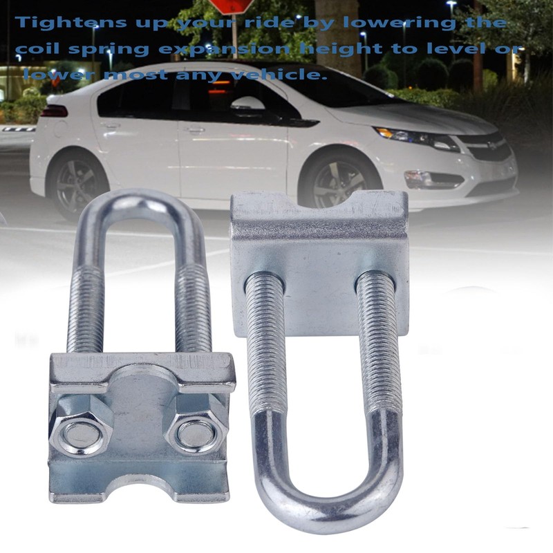 8 Pack Adjustable Coil Spring Lowering-Leveling Clamp Kit -Coil Spring