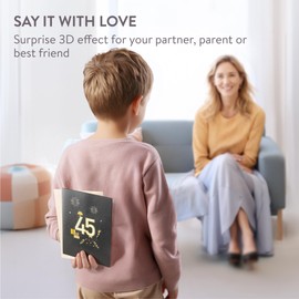 Diese-Klappkarten Birthday Card - 50 x 20 cm Large - 3D Birthday Card - Greeting Card with Pop Up Effect - Pop Up Birthday Card - Pop Up Card for 45th Birthday