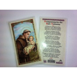 Holy Prayer Cards For the Prayer to Saint Anthony in Spanish
