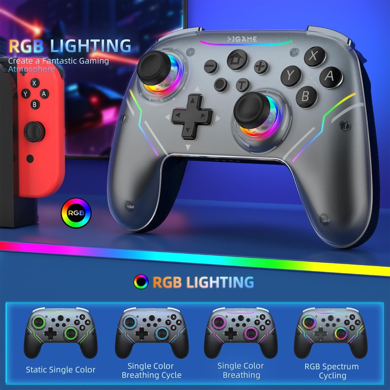 EJGAME Wireless Controller Compatible with Switch/Switch 2/Windows PC/Steam Deck/Android, Switch