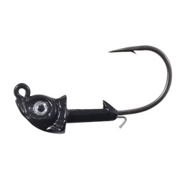 Northland Fishing Tackle Elite Series Mimic Swim Jig Head for Bass, Trout, and Walleye Fishing, Black, 3/4 Oz 5/0 Hook