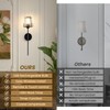 EIDISUNY Battery Operated Crystal Wall Light Set of 2, Wireless