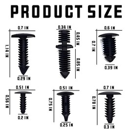 Bittwee 146PCS Car Push Retainer Clips, Auto Door Panel Trim Clamp Kit, Bumper Shield Clip, Fender Flar, Blind Rivet Rocker Moulding Clip, with Fastener Remover Storage Box, Universal Fit