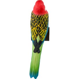 WILDLIFEGARDEN Wildlife Garden WG4807 DecoBird Rosella - Hand Carved Decorative Wooden Bird - Australian Birds