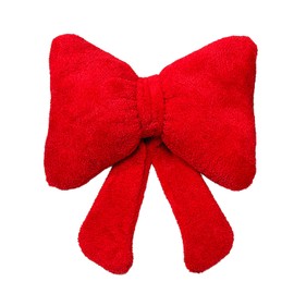 S-SNAIL-OO Bow Pillow Stuffed Pink Christmas Bow Pillow Bow Shaped Throw Pillow Car Backrest Cushion Home & Car Decoration (Red, 19.7x13.8 in)