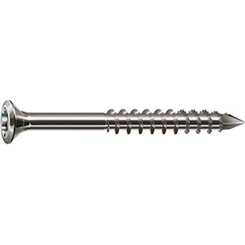 SPAX T-Star Plus 0467000400453 Facade Screws Stainless Steel A2 4.0 x 45 mm Pack of 100 Very Small Countersunk Head Partially Threaded Cut Tip