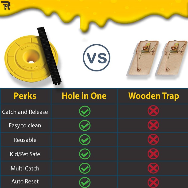 RinneTraps | Hole in One Bucket lid Mouse Trap |