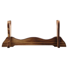 Kichvoe Wooden Stand, Stand Holder Folding Fan Stands Japanese Fan Holder Fan Display Stand Bracket for Wakizashi Light Brown