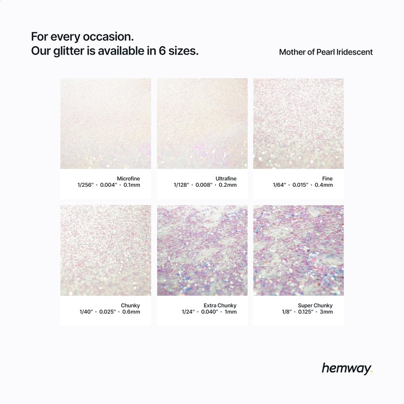 Glitter for Resin Mother of Pearl Iridescent Metallic Crystals for