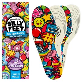 Silly Feet Plantillas Para Niños Para Zapatos | Plantillas De Zapatos De Repuesto Para Niños Plantillas De Zapatos Para Niños O Plantillas De Suela Para Niños Y Niños Pequeños Tamaño 2 Pares Plantilla