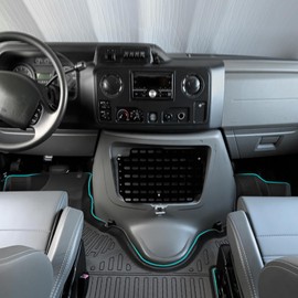 Floor Mats Fit for Ford Econoline/E-Series E150/E250/E350/E450 2007-2025,All Weather Protection TPE, Anti-Slip Floor Mats for Ford Econoline/E-Series Accessories