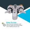 EZ-FLO Two-Handle Add-On Shower Diverter Bathcock, Chrome Plated, 11129