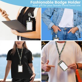 Bookshelves Lanyards for ID Badges Books in The Library Retractable Badge Holder Removable Lanyard Keychain Vertical ID Protective Holder for Nurse Teacher Student Office