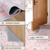 Washable Pink Nursery Rug, 3x5 Area Rugs for Entryway, Kitchen,