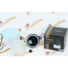 Sparmax airbrush cleaning station pot blow throw SCP-700. By SprayGunner