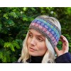 Pachamama Women Wool Ear Warmer Headband Fleece Lined Handknitted Pastel
