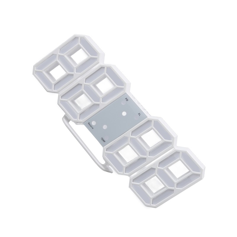 3D LED Digital Clock Time Temperature Display Night Light Alarm