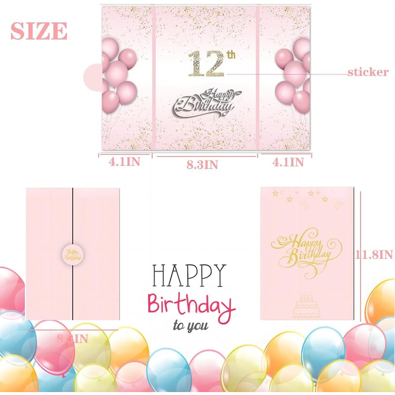Pink Birthday Guest Book,Birthday Party Decorations for Women and Girls,Happy