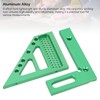 3D Carpenter's Square with Scriber, 22.5-90° Drawing Line Ruler with